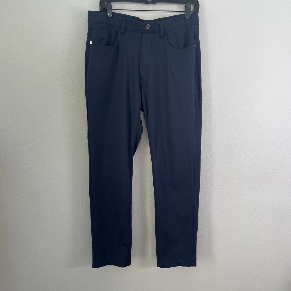 NEW Collars & Co Mens 32x30 Velocity Pull On Pants Navy Stretch Performance